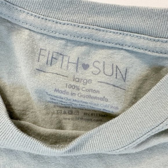 Fifth Sun Sage Green Floral Screen Print Women’s GraphicTee (Size Large) - Picture 4 of 4